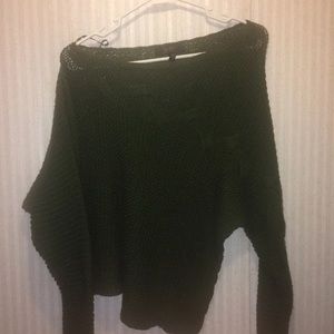 olive green off the shoulder sweater